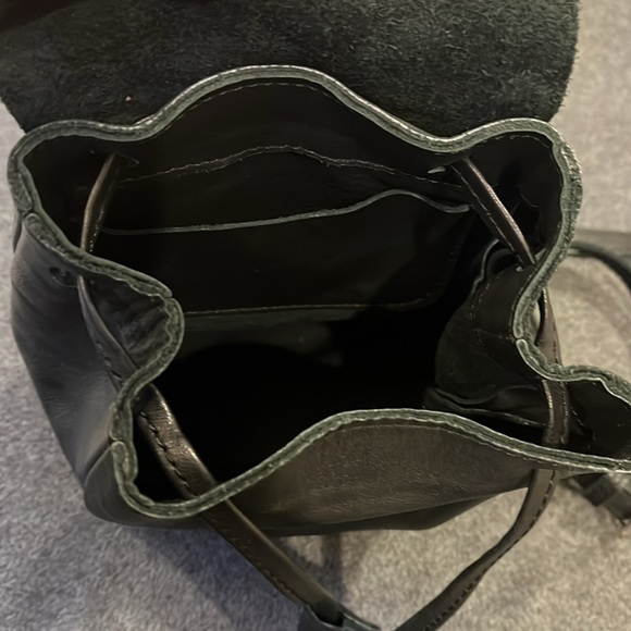 Tiny Black Leather Backpack - Picture 5 of 5